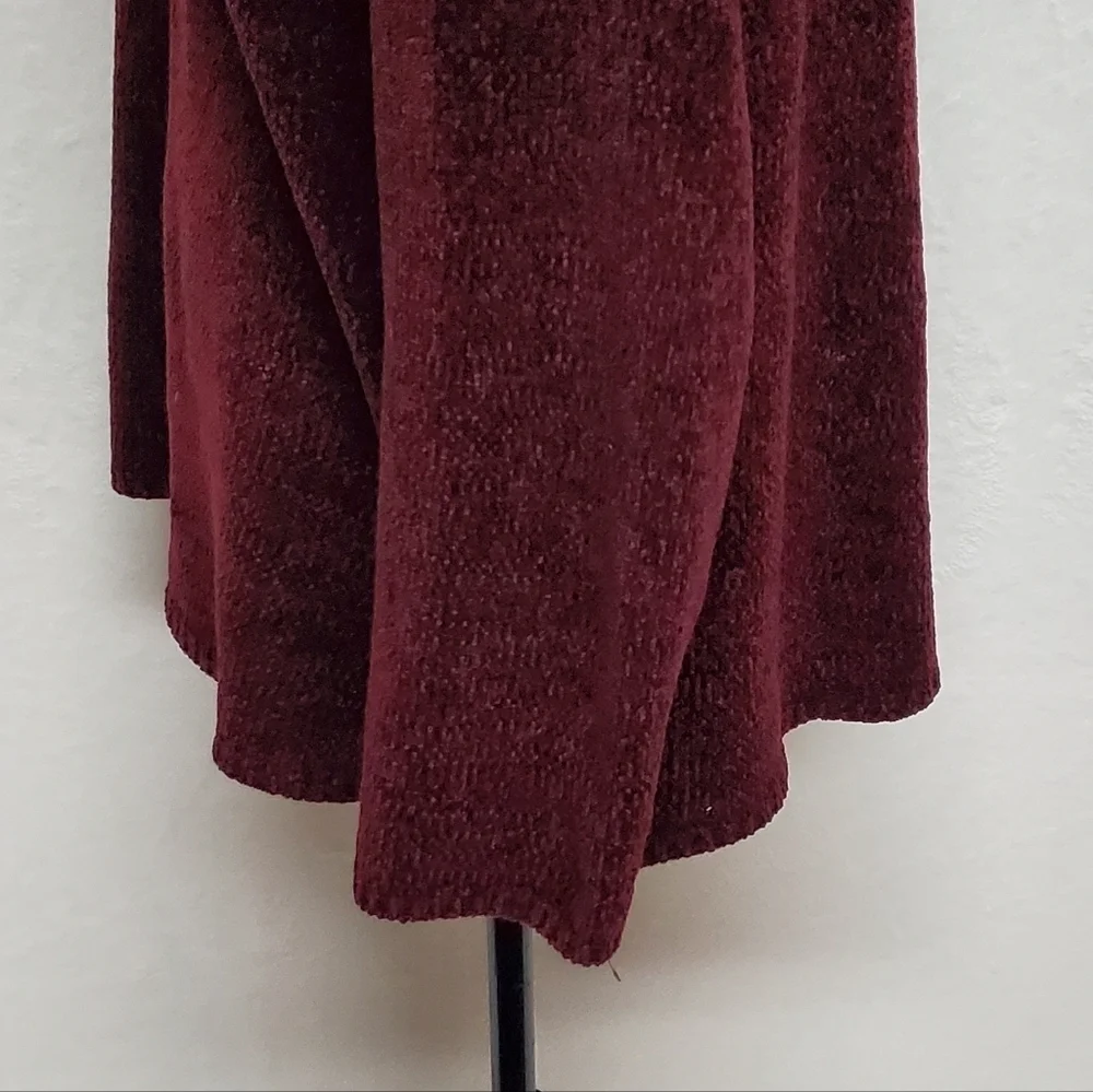 Vintage 90s Carolina Colours Deep Red Chenille Knit Long Sleeve Crewneck Sweater